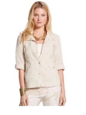 Chico's Oatmeal colored Utility Jacket
